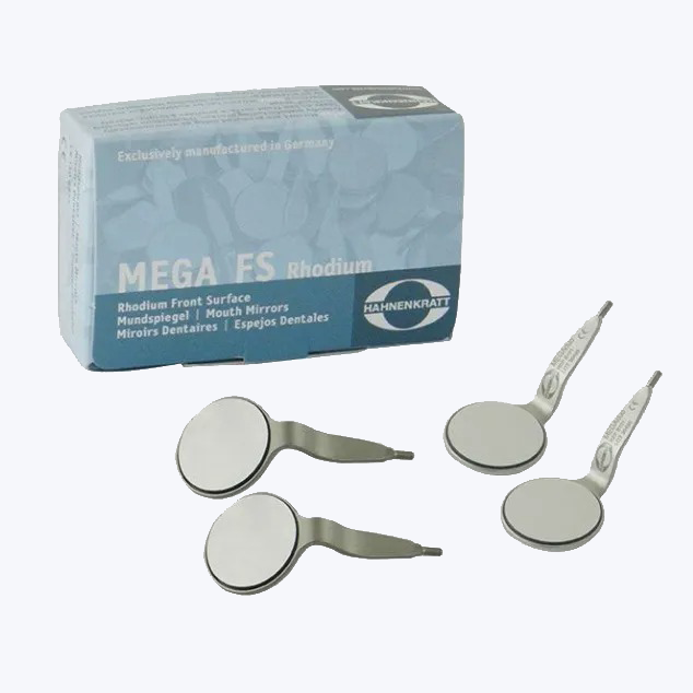 Hahnenkratt MEGAduo FS Rhodium Double Sided Mouth Mirrors 6/pk